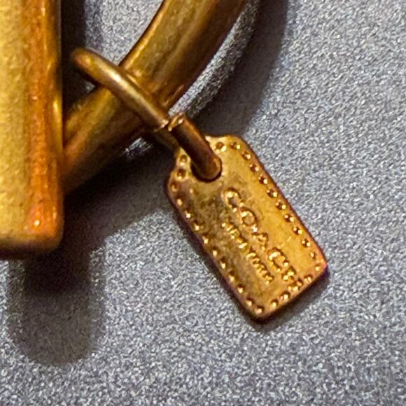 🎉HP!🎉Coach Tabby Purse Charm Brass Link Bracelet - Picture 4 of 12